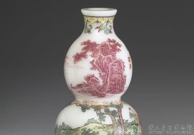 图片[3]-Glass gourd-shaped vase with “Children’s Play” motif in falangcai painted enamels, Qianlong reign (1736-1795), Qing dynasty-China Archive